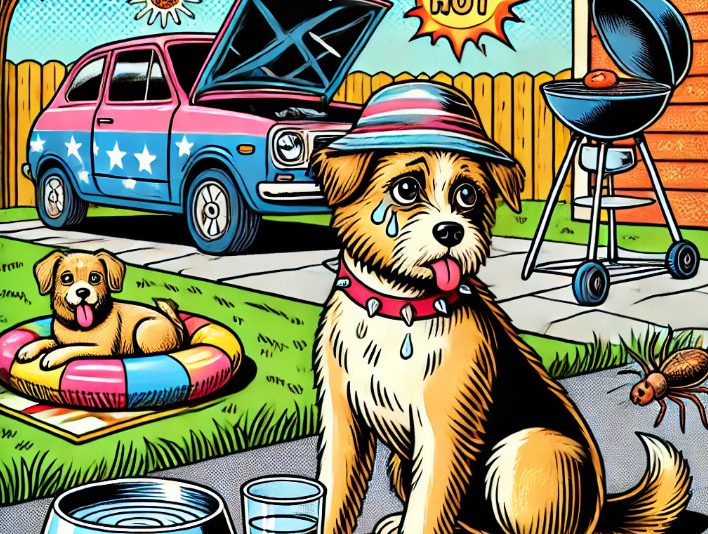 chien durant l'été