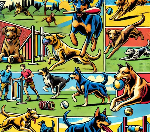 des chiens sportifs