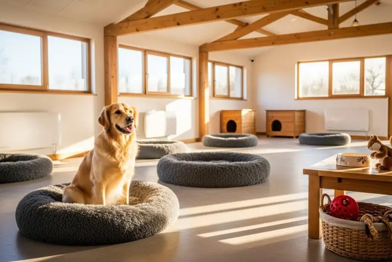 Chien heureux en pension canine à Champigny-sur-Marne avant les vacances